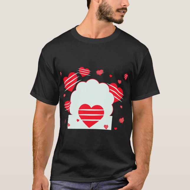 Camiseta 💖 ☁️ Cloud of Love: Striped Hearts Edition ❤️ ✨ (Anverso)