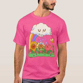 Camiseta Cloud Peeing On Flowers