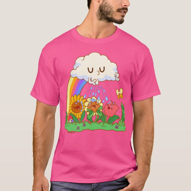 Camiseta Cloud Peeing On Flowers (Anverso)