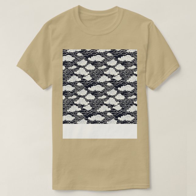 Camiseta Cloud Seamless Pattern Sky Cloudscape Day Flotante (Diseño del anverso)