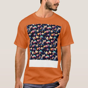 Camiseta Cloud Seamless Pattern Sky Cloudscape Day Flotante