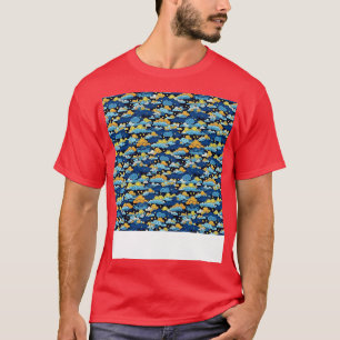 Camiseta Cloud Seamless Pattern Sky Cloudscape Day Flotante