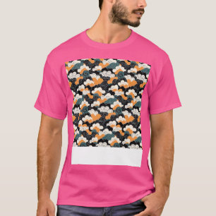 Camiseta Cloud Seamless Pattern Sky Cloudscape Day Flotante