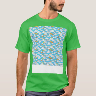 Camiseta Cloud Seamless Pattern Sky Cloudscape Day Flotante