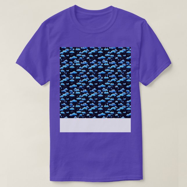 Camiseta Cloud Seamless Pattern Sky Cloudscape Day Flotante (Diseño del anverso)