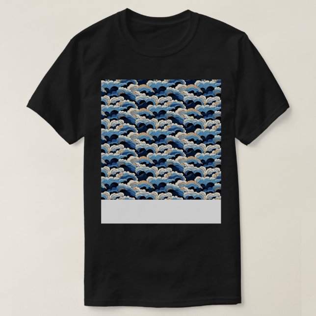 Camiseta Cloud Seamless Pattern Sky Cloudscape Day Flotante (Diseño del anverso)