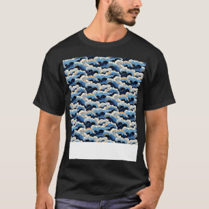 Camiseta Cloud Seamless Pattern Sky Cloudscape Day Flotante
