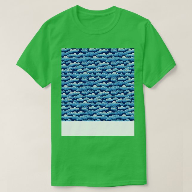 Camiseta Cloud Seamless Pattern Sky Cloudscape Day Flotante (Diseño del anverso)