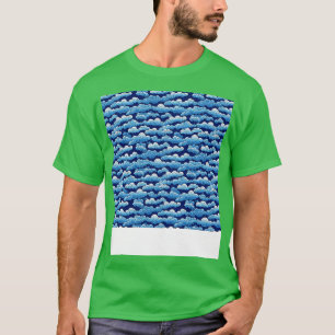 Camiseta Cloud Seamless Pattern Sky Cloudscape Day Flotante