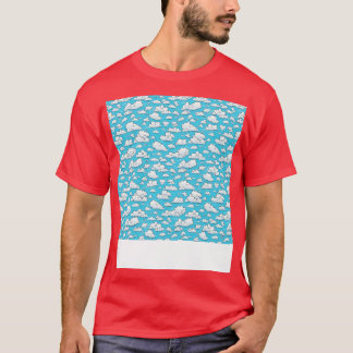 Camiseta Cloud Seamless Pattern Sky Cloudscape Day Flotante