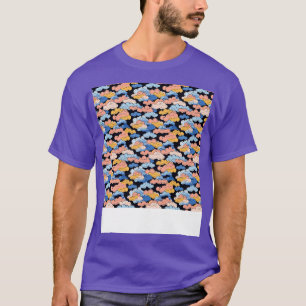 Camiseta Cloud Seamless Pattern Sky Cloudscape Day Flotante