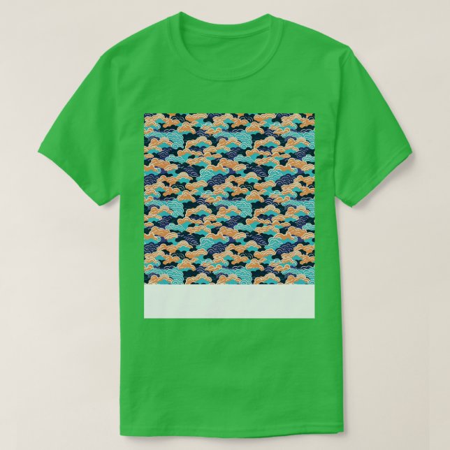 Camiseta Cloud Seamless Pattern Sky Cloudscape Day Flotante (Diseño del anverso)