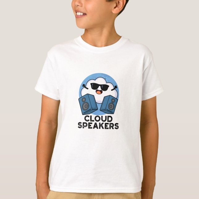 Camiseta Cloud Speakers Funny Weather Pun (Anverso)