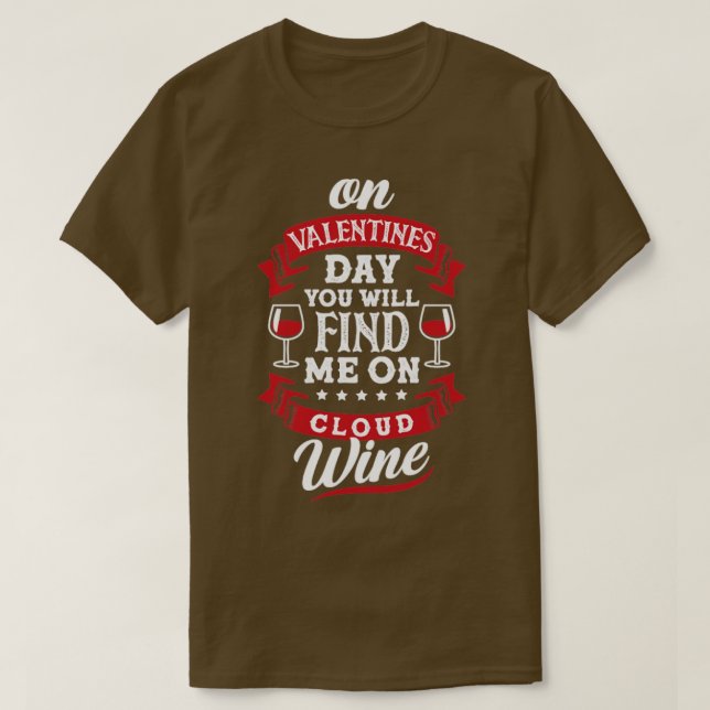 Camiseta Cloud Wine Día de San Valentín Red Wine Funny (Diseño del anverso)