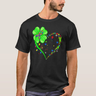 Camiseta Clover divertido del autismo Mamá del autismo Chic