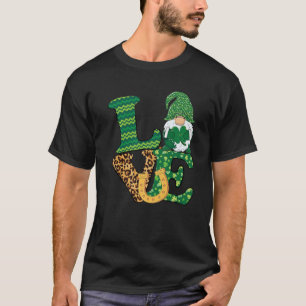 Camiseta Clover Leopard Shamrock Lucky Gnomes St Patri