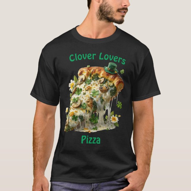 Camiseta Clover Lovers Pizza St. Patrick’s Day (Anverso)