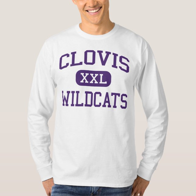 Camiseta Clovis - gatos monteses - alto - Clovis New México (Anverso)