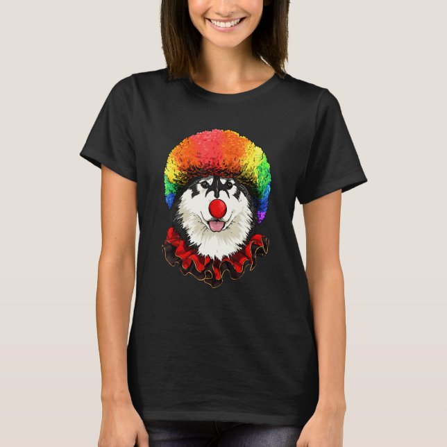 Camiseta Clown Alaskan Malamute Carnival Circus Staff Husky (Anverso)