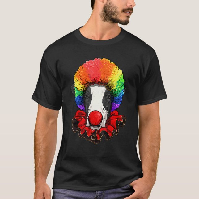 Camiseta Clown Cow Carnival Circus Staff Farm Animal Cow  F (Anverso)