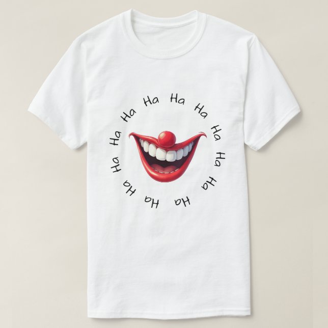 Camiseta Clown Funny Ha Ha (Diseño del anverso)