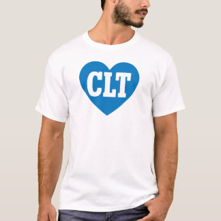 Camiseta CLT Charlotte NC Heart Design - Negrita Blue Varsi