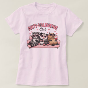Camiseta Club Anti-San Valentín Animal - Capybara Zarigüeya