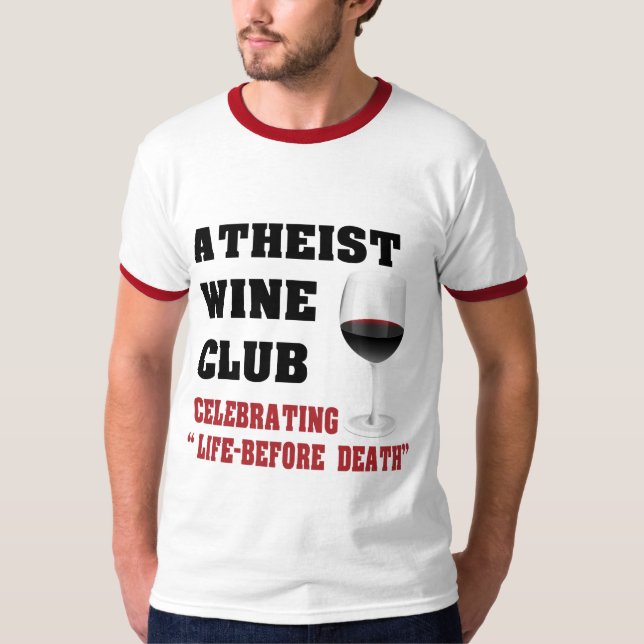 Camiseta Club ateo del vino (Anverso)