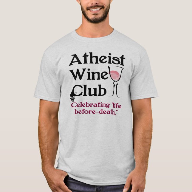 Camiseta Club ateo del vino (Anverso)