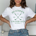Camiseta Club Campestre de Golf Last Swing Bachelorette<br><div class="desc">Fiesta de la playa con temática de tenis. ¡Parte de toda una colección!</div>