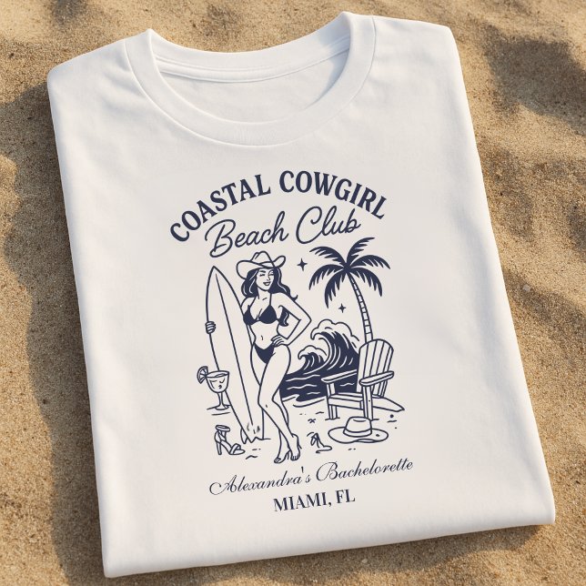 Camiseta Club Coastal de Playa Cowgirl Bachelorette (Subido por el creador)