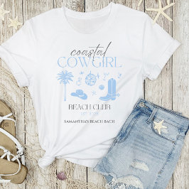 Camiseta Club Coastal de Playa Cowgirl Bachelorette Favores