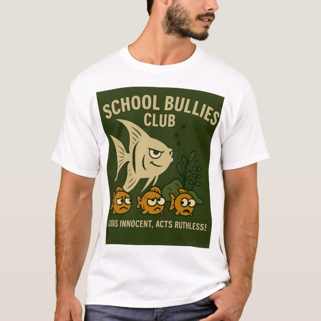 Camiseta Club de Abusos Escolares | Acuario divertido (Anverso)