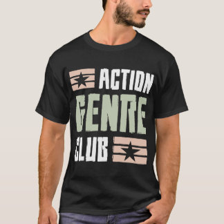 Camiseta Club de Acción Gráfico Retro Negro