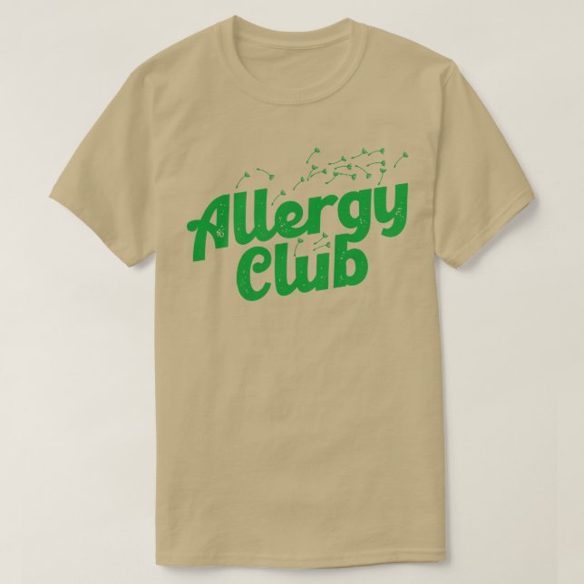 Camiseta Club de alergia (Diseño del anverso)