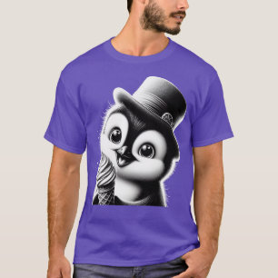 Camiseta Club de alimentos de pingüino lindo meme de helado