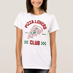 Camiseta Club de Amantes de la Pizza Gráfico Divertido de C