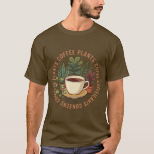 Camiseta Club de Amantes de Plantas Botánicas Retro Café y