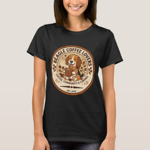 Camiseta Club de Amantes del Café Beagle Café Retro Perro