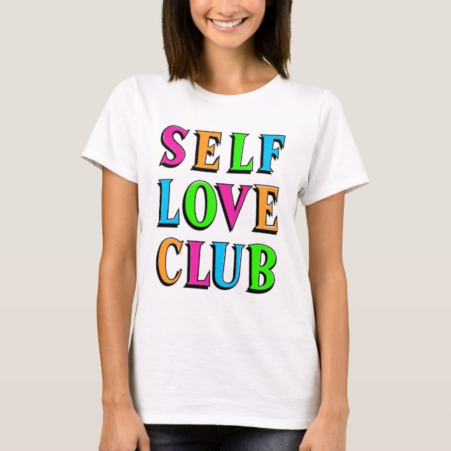 Camiseta Club de autoamor Neon Rainbow (Anverso)