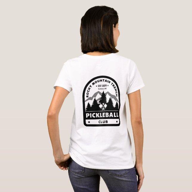 Camiseta Club de baloncesto con llave de montaña rocosa par (Reverso completo)