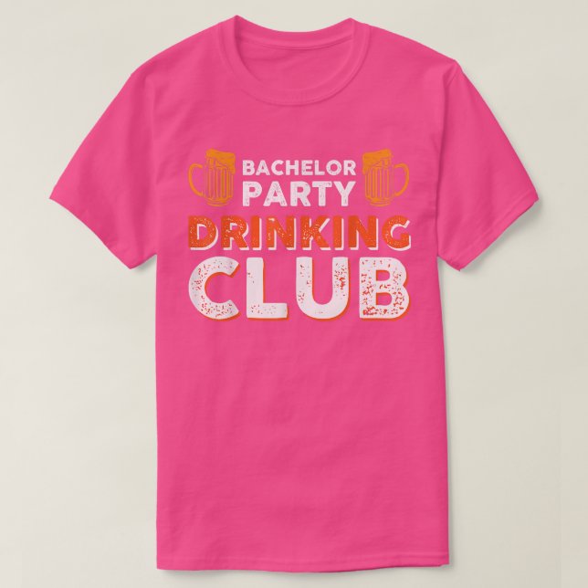 Camiseta Club de Bebida para Despedida de Soltero (Diseño del anverso)