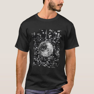 Camiseta Club de Bola de Discoteca en Blanco y Negro