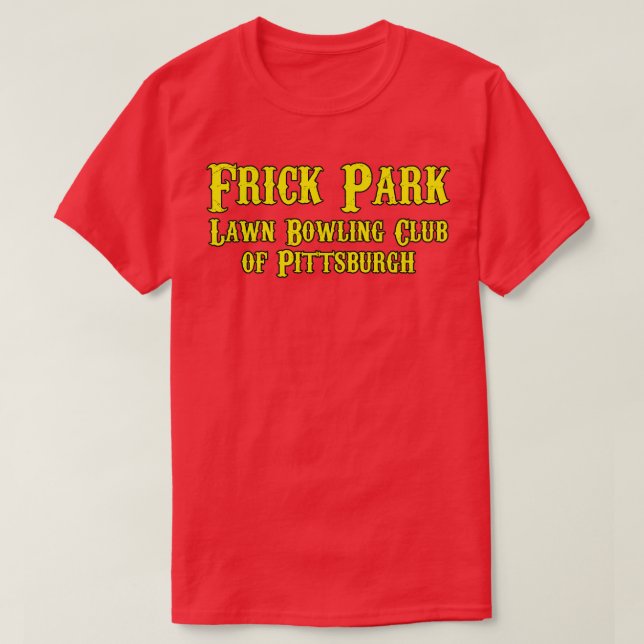 Camiseta Club de Bowling de hierba del Parque Frick del Uno (Diseño del anverso)