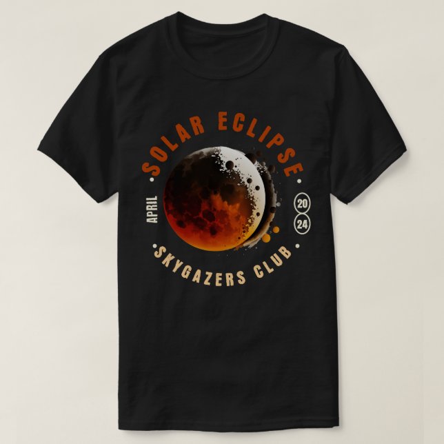 Camiseta Club de Ciegos Aéreos de Eclipse Solar (Diseño del anverso)