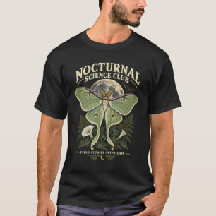 Camiseta Club de Ciencias Nocturnas Polilla Luna Entomologí