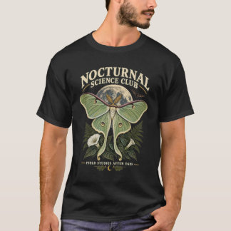 Camiseta Club de Ciencias Nocturnas Polilla Luna Entomologí
