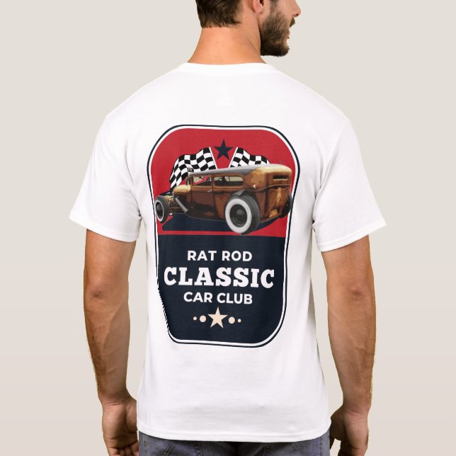 Camiseta Club de coches clásico Rrod (Reverso)