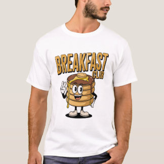 Camiseta Club de Desayuno Retro Pancake Stack | Funny Foodi