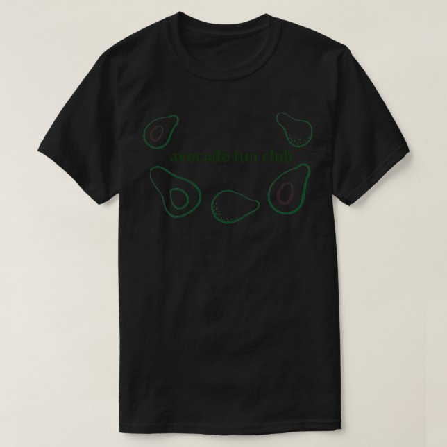 Camiseta Club de diversiones Aguacate Go vegan (Diseño del anverso)